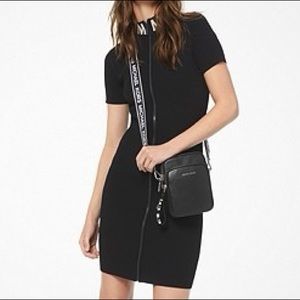 Michael Kors Ribbed Stretch Zip-Front Dress